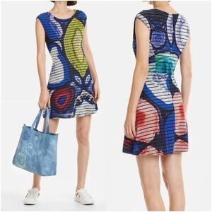 Desigual Mineral Stretch Mini Dress in Geo Abstract Print
